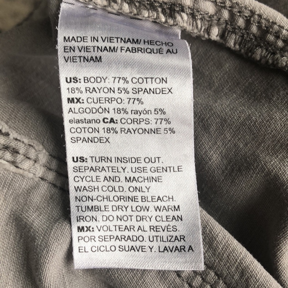 White House Black Market Gray/Khaki Straight Crop Pants Size 14 - Picture 8 of 10